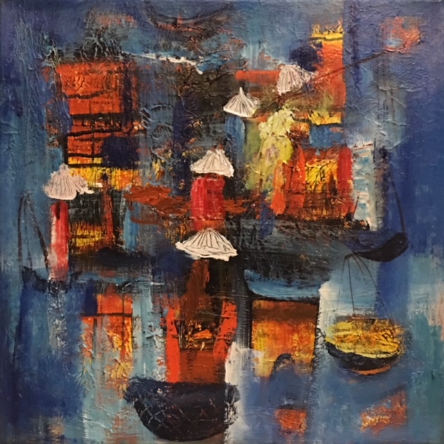 Tranh Trừu Tượng Làng Quê